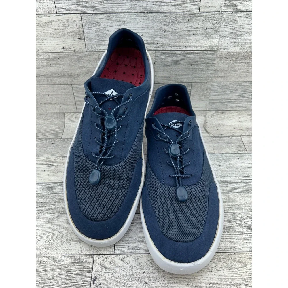 Sperry 7 SEAS 3-Eye Men Navy Blue Water Resistant Boat Shoes STS17592 Size 9
